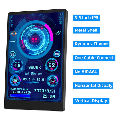 Mini Display 3.5'' IPS USB – Monitorea tu Hardware Fácilmente